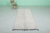 Beige handmade berber Moroccan carpet