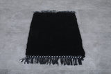 Moroccan black rug 2 X 2.9 Feet