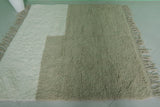 5.7 X 5.5 FT Modern Moroccan Rug - Neutral Two-Tone Design