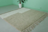 5.7 X 5.5 FT Modern Moroccan Rug - Neutral Two-Tone Design