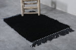 Moroccan black rug 2 X 2.9 Feet