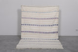 Vintage Moroccan Wedding Blanket – Handwoven, 4.1 x 5.8 FT