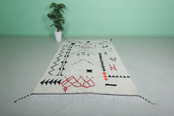 Modern Moroccan rug – 5.1 x 8.6 FT minimalist tribal design