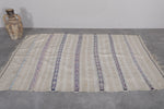 Vintage Moroccan Wedding Blanket – Handwoven, 4.1 x 5.8 FT