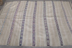 Vintage Moroccan Wedding Blanket – Handwoven, 4.1 x 5.8 FT