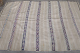 Vintage Moroccan Wedding Blanket – Handwoven, 4.1 x 5.8 FT