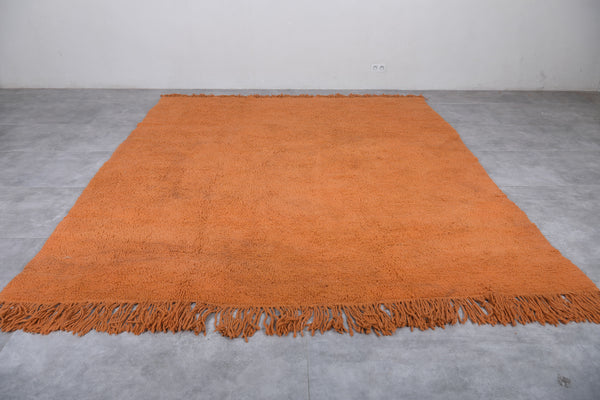 Brown custom Moroccan wool rug