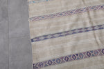 Vintage Moroccan Wedding Blanket – Handwoven, 4.1 x 5.8 FT