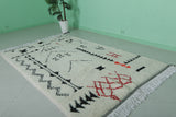 Modern Moroccan Rug – 5.1 x 8.6 FT Minimalist Tribal Design