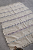 Vintage Moroccan Wedding Blanket – Handwoven, 4.1 x 5.8 FT