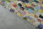 Colorful Moroccan Boucherouite Rug – 3.5 x 6 Feet Handwoven Shag Carpet