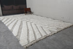 9.9 x 15.9 FT Moroccan Rug - Striking Beige & Ivory Geometric Berber Carpet