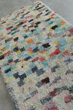 Colorful Moroccan Boucherouite Rug – 3.5 x 6 Feet Handwoven Shag Carpet