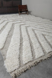 9.9 x 15.9 FT Moroccan Rug - Striking Beige & Ivory Geometric Berber Carpet