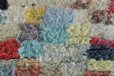 Colorful Moroccan Boucherouite Rug – 3.5 x 6 Feet Handwoven Shag Carpet
