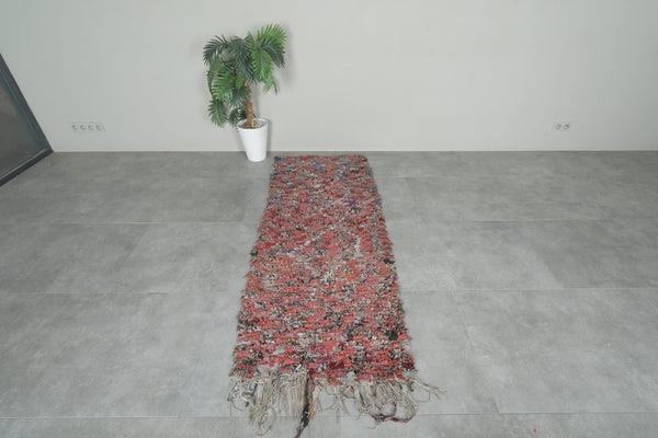 Rusty coral Moroccan shag runner – 2.7 x 6.8 ft