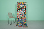 Vintage Colorful Runner Rug – 2.5 x 8.2 FT, Handmade Artistic Design