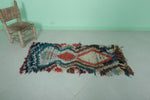 Handwoven Moroccan Rug 1.9x4.8 Feet | Bold Bohemian Style