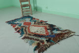 Handwoven Moroccan Rug 1.9x4.8 Feet | Bold Bohemian Style