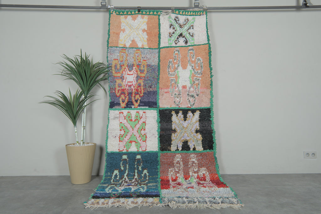 Patchwork symbol Moroccan rug – 8.6 x 4.3 ft