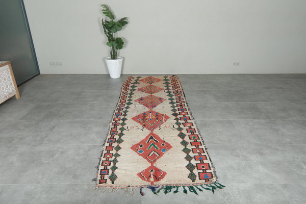 Geometric Moroccan runner rug with geometric design - 3.8 ft x 10.8 ft