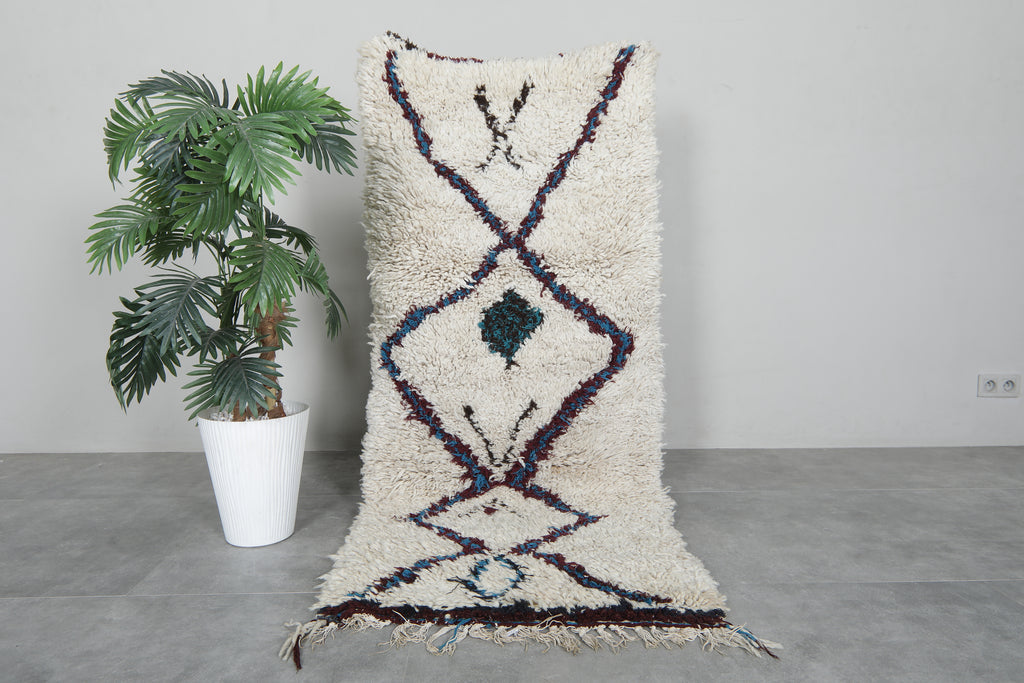 Beni Ourain Rug 2.6 X 5.8 FT Berber Rug