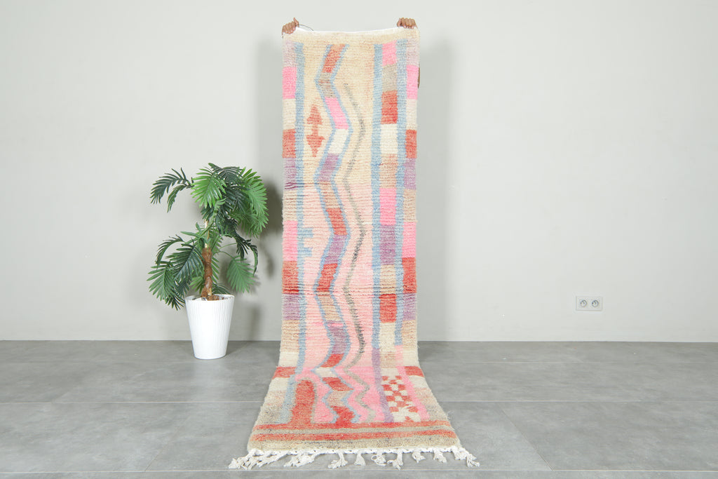 Runner Moroccan rug - Handmade wool rug - 2.3 ft x 9 ft