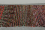 Earthy Horizon Moroccan Rug – 3.6 FT X 6.9 FT Striped Vintage Boucherouite rug
