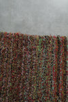 Earthy Horizon Moroccan Rug – 3.6 FT X 6.9 FT Striped Vintage Boucherouite rug