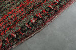 Earthy Horizon Moroccan Rug – 3.6 FT X 6.9 FT Striped Vintage Boucherouite rug