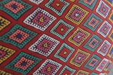 Handwoven Moroccan Kilim Pillow 13.3 inches x 18.1 inches