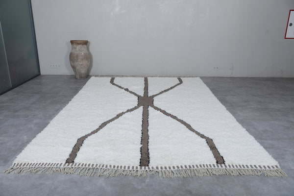 Hand-knotted berber Moroccan wool rug - Unique custom design