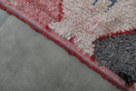 Tribal Moroccan Boucherouite Rug – 3.8 x 5.8 Feet Handwoven Diamond Motif Carpet