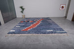 Blue & Red Custom handmade Moroccan rug