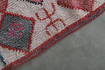 Tribal Moroccan Boucherouite Rug – 3.8 x 5.8 Feet Handwoven Diamond Motif Carpet