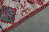 Tribal Moroccan Boucherouite Rug – 3.8 x 5.8 Feet Handwoven Diamond Motif Carpet