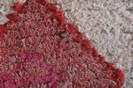 Tribal Moroccan Boucherouite Rug – 3.8 x 5.8 Feet Handwoven Diamond Motif Carpet
