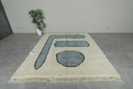 Contemporary Moroccan Wool Rug – 6.7 FT x 7.9 FT Handmade Wool Carpet