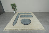 Contemporary Moroccan Wool Rug – 6.7 FT x 7.9 FT Handmade Wool Carpet
