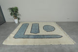 Contemporary Moroccan Wool Rug – 6.7 FT x 7.9 FT Handmade Wool Carpet