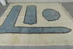 Contemporary Moroccan Wool Rug – 6.7 FT x 7.9 FT Handmade Wool Carpet