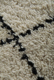 Handmade Beni ourain Moroccan Rug - Custom Rug - Wool rug