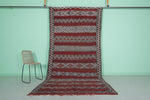 Traditional Moroccan Berber Rug 5.5 FT X 11.3 FT | Handwoven Red Runner