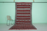 Traditional Moroccan Berber Rug 5.5 FT X 11.3 FT | Handwoven Red Runner