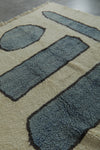 Contemporary Moroccan Wool Rug – 6.7 FT x 7.9 FT Handmade Wool Carpet