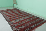 Traditional Moroccan Berber Rug 5.5 FT X 11.3 FT | Handwoven Red Runner