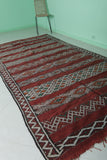Traditional Moroccan Berber Rug 5.5 FT X 11.3 FT | Handwoven Red Runner