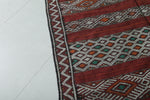 Traditional Moroccan Berber Rug 5.5 FT X 11.3 FT | Handwoven Red Runner
