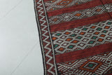 Traditional Moroccan Berber Rug 5.5 FT X 11.3 FT | Handwoven Red Runner