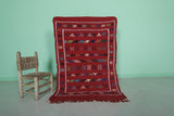 Small Handwoven Berber Moroccan Rug - 3.2 FT X 4.8 FT | Authentic Artisanal Elegance